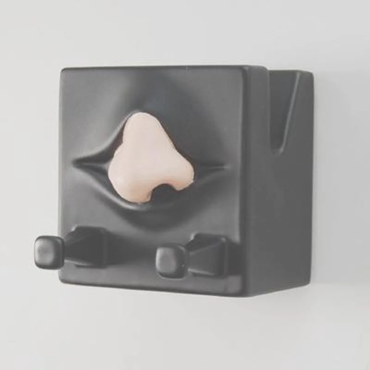 Antartidee sleutelrekje neus zwart polyresin wandhaak Italiaans design - 8720574721102