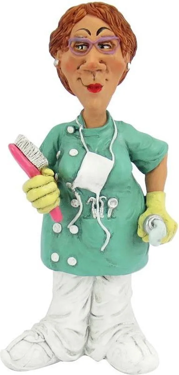 Beeldje mondhygiëniste Warren Stratford polyresin cadeau tandarts 8x6x16 cm - 8719831573219