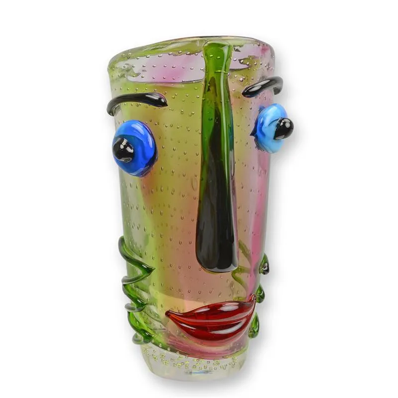 Glazen vaas met abstract gezicht in Murano-stijl 30 cm - MG-170