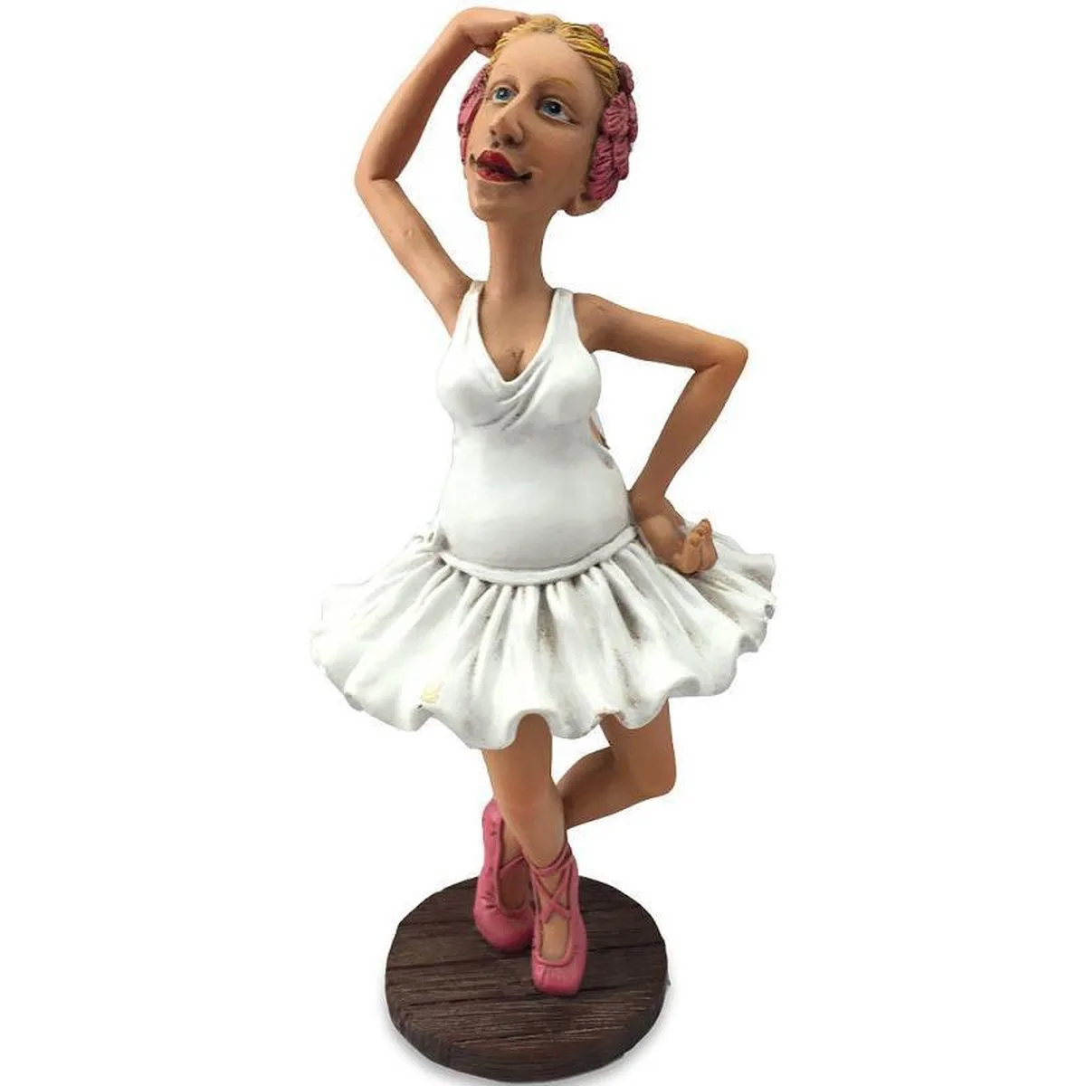 MadDeco beeldje ballerina wit polyresin beroepen Warren Stratford 8x7x18 cm - 8719831571635