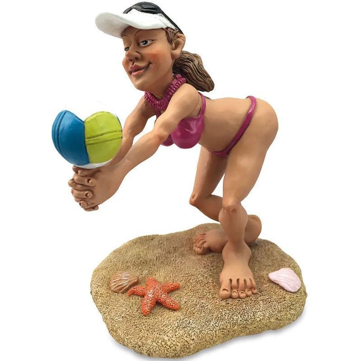 MadDeco beeldje beachvolleybalster polyresin sport Warren Stratford 7x7x13,5 cm - 8719831571697