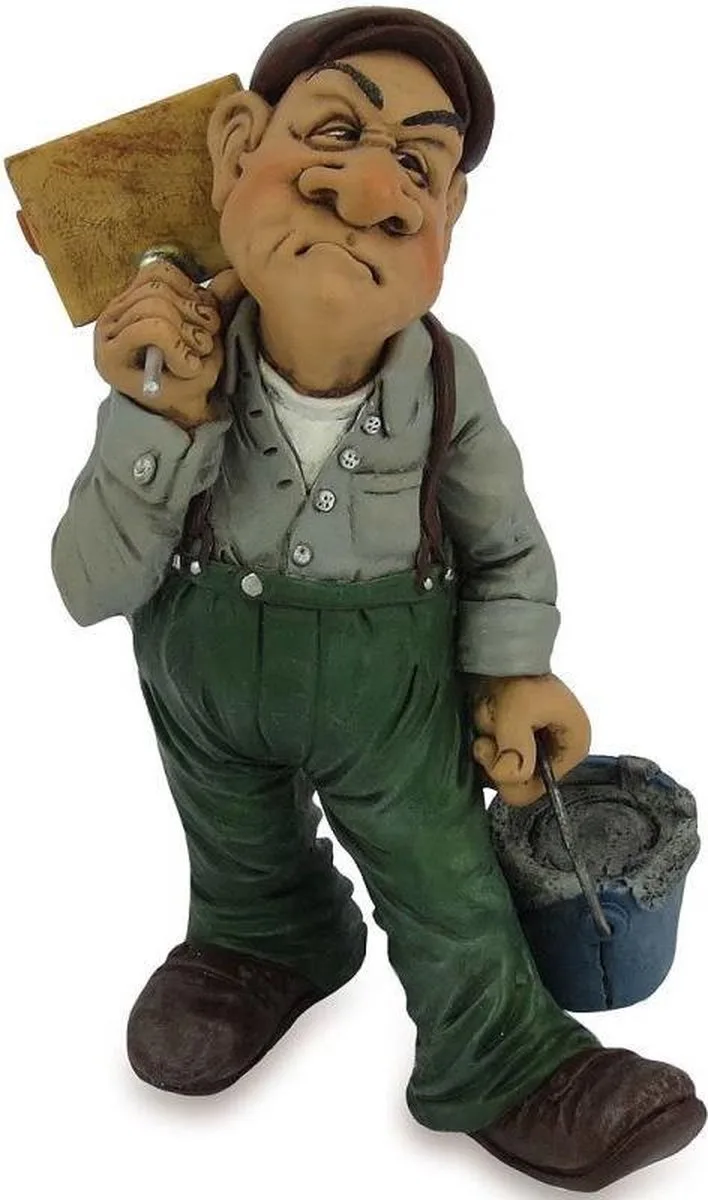 MadDeco beeldje metselaar polyresin beroepen Warren Stratford 7x5x15 cm - 8719831572441