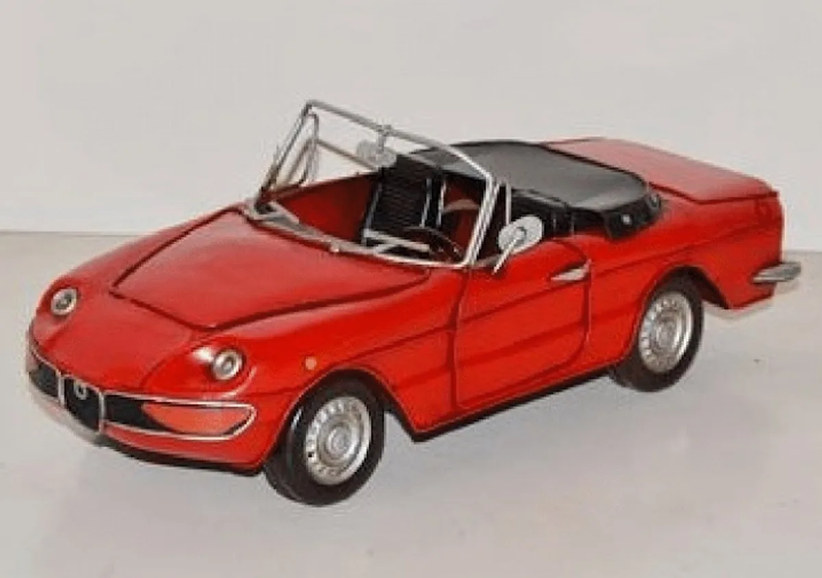 MadDeco blikken auto Alfa Romeo Spider Veloce rood 31 cm - 6150950915924