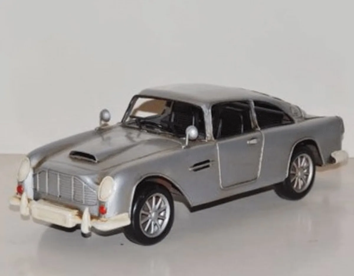 MadDeco blikken auto Aston Martin 007 zilvergrijs - 6150951035027
