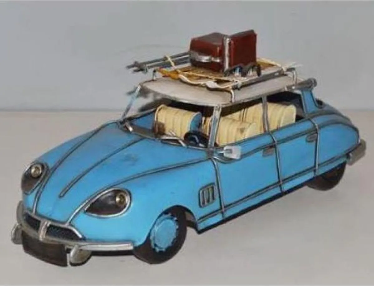MadDeco blikken auto Citroën DS snoek met imperiaal lichtblauw - 8719831571079