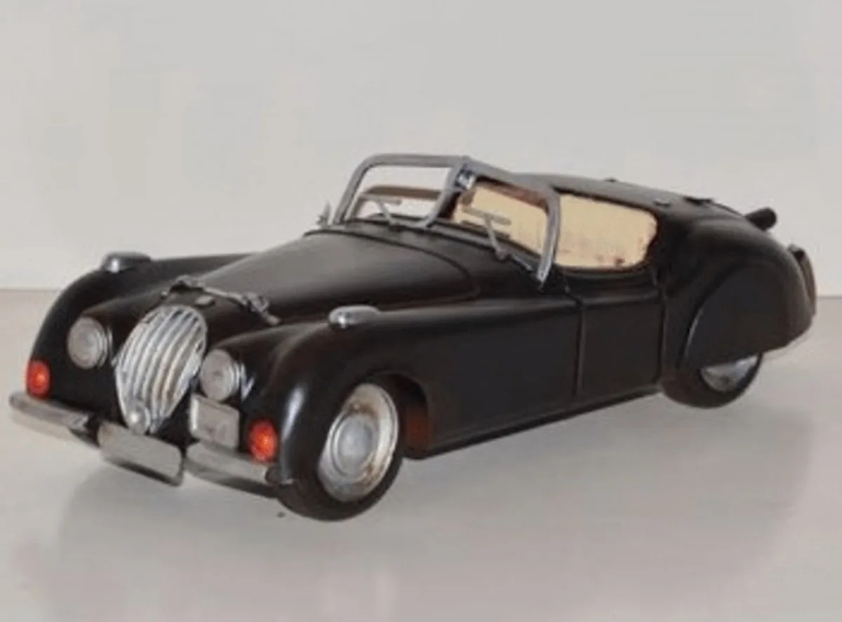 MadDeco blikken auto Jaguar XK 120 zwart 30x12x10 cm - 6150950664617