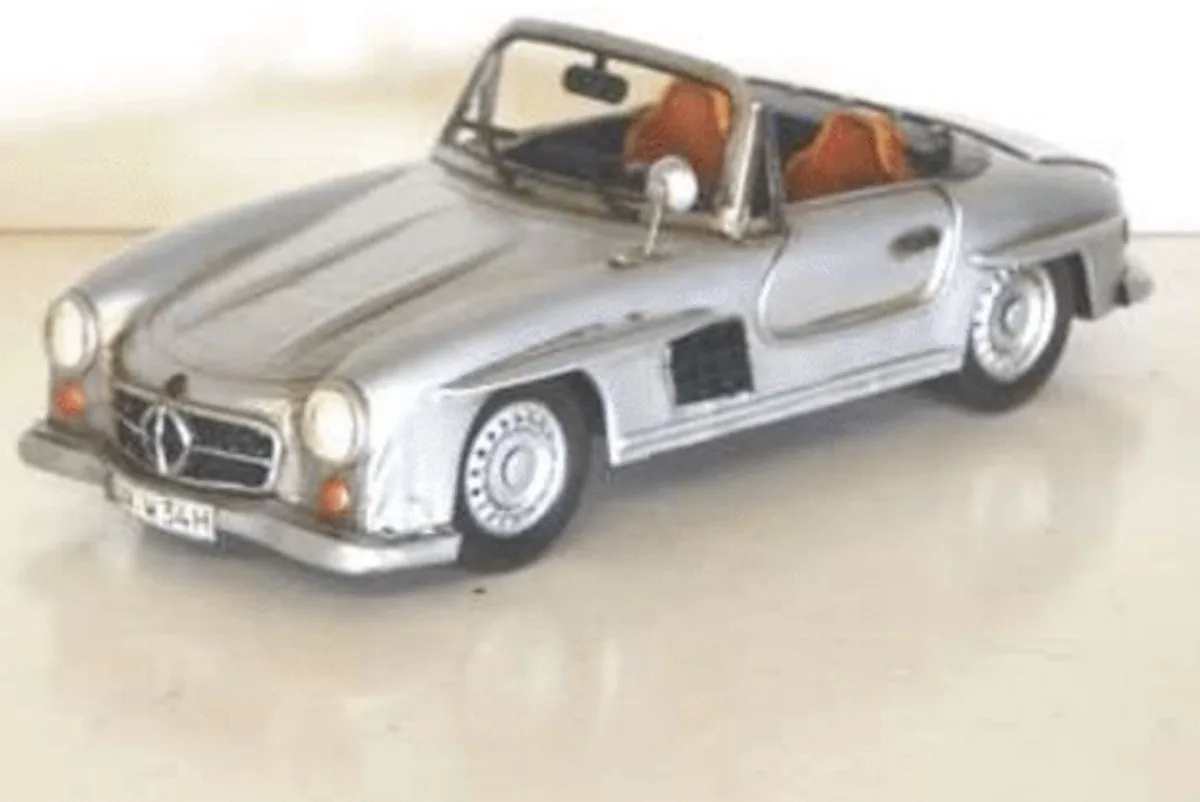 MadDeco blikken auto Mercedes 300 SL zilver 29x12x10 cm - 6150950910998