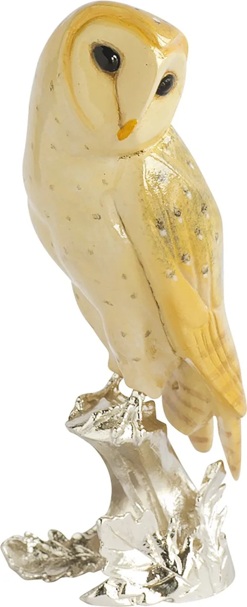 MadDeco Nature's Realms Kerkuil Beeldje Verzilverd Arora Design 12 cm - 8720812911715