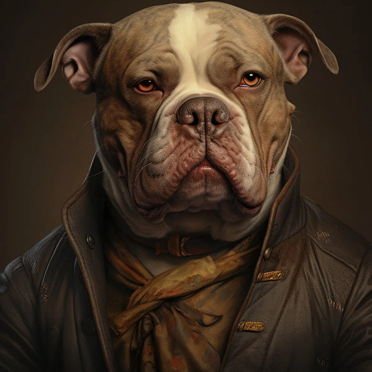 MadDeco Wanddecoratie Aluminium American Bully 17e Eeuw Klederdracht 50x50 cm - 8720812911746