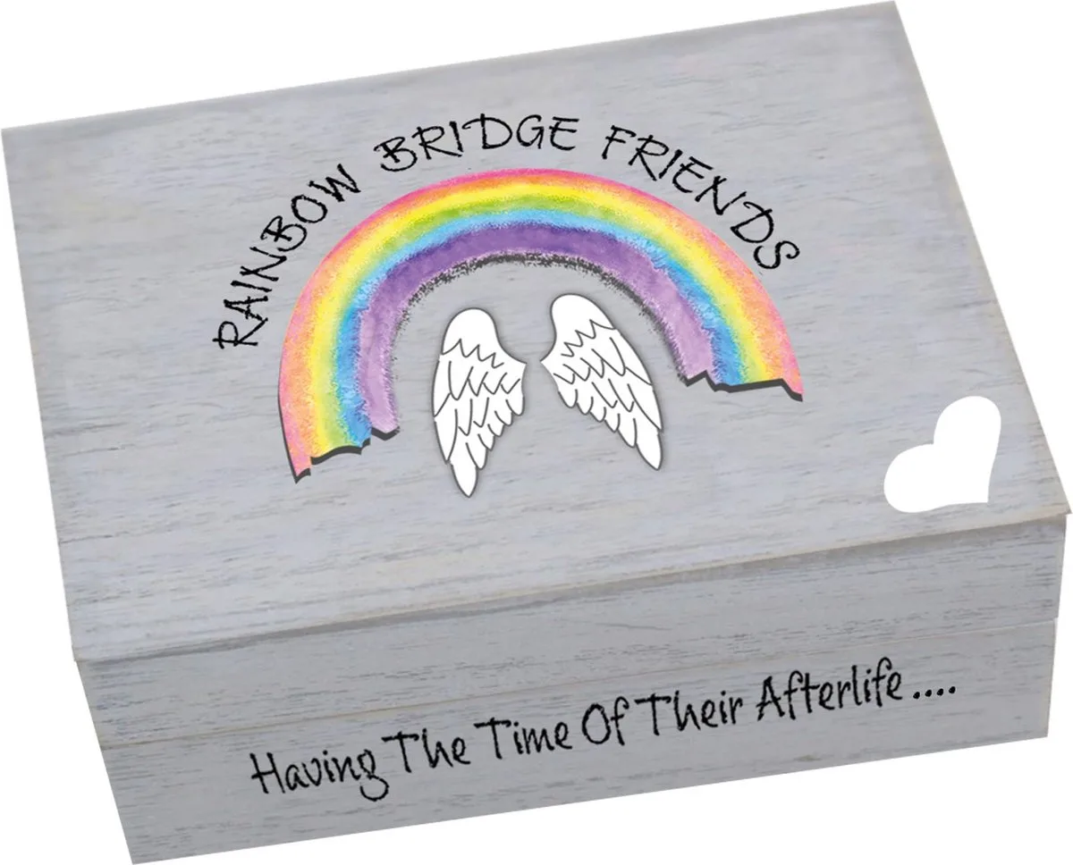 Memory box huisdier Arora Design hout Rainbow Bridge 30x23x11 cm - 5060578094172