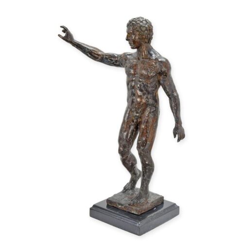 Bronzen sculptuur van David met gedetailleerde afwerking