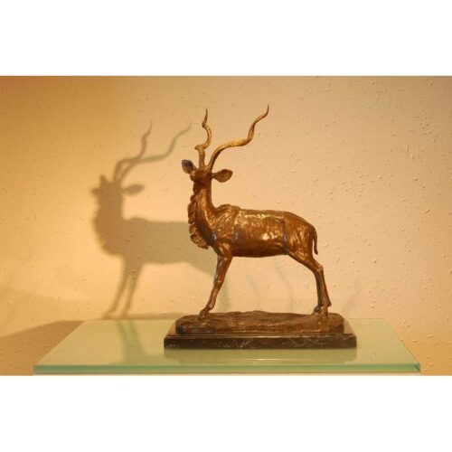 Bronzen antelope met een hoogte van 32 cm - VG-14