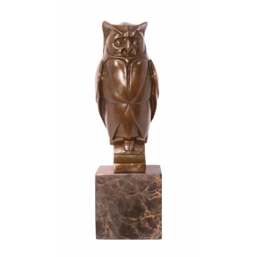 Bronzen uil beeld - 33 x 10 cm - Uniek design