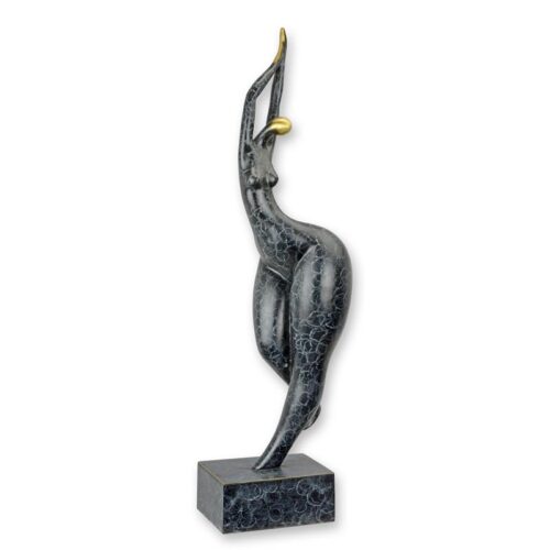 Moderne bronzen sculptuur van een elegante vrouw